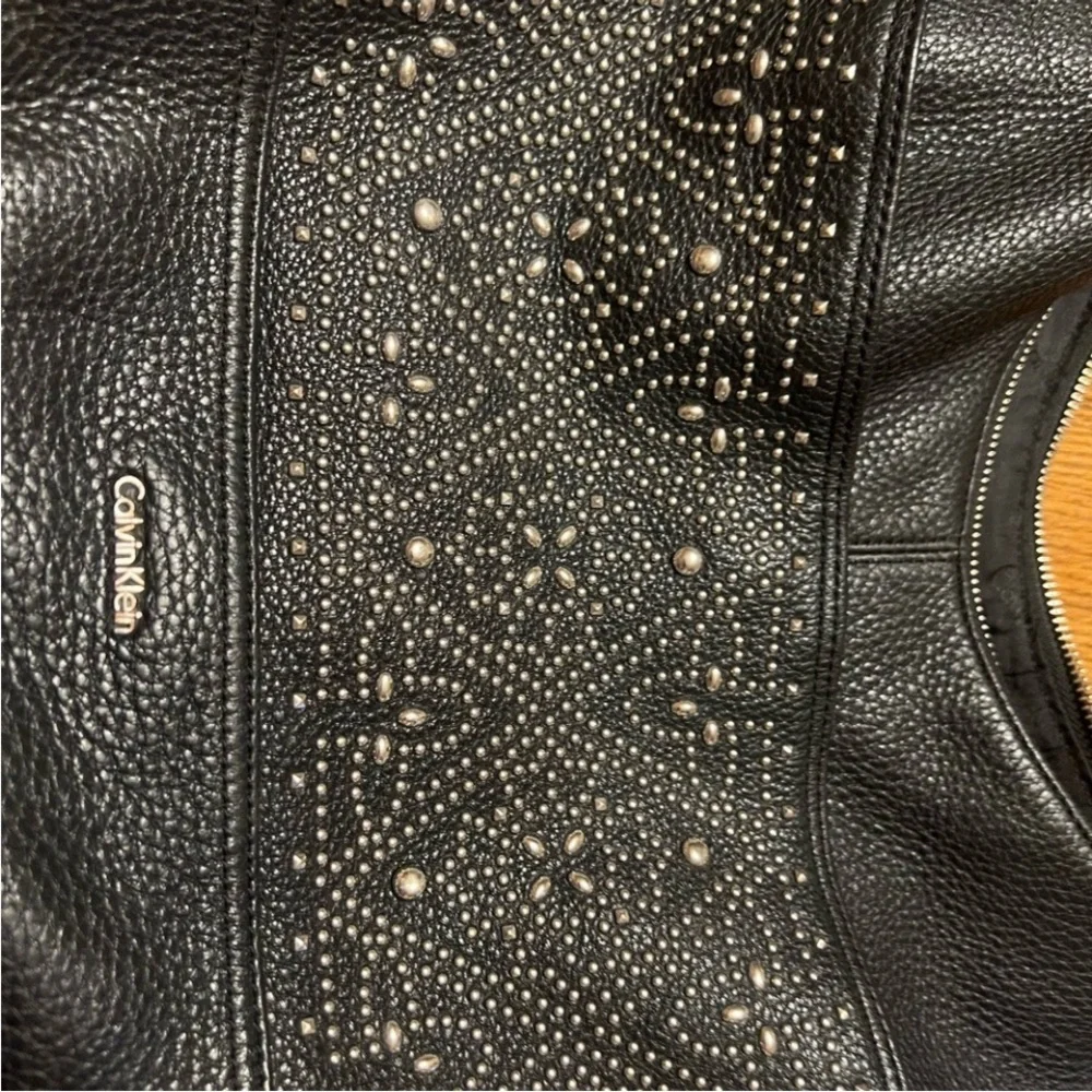 Calvin Klein Black Studded Hobo Bag